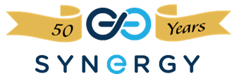 Synergy 50 year anniversary logo